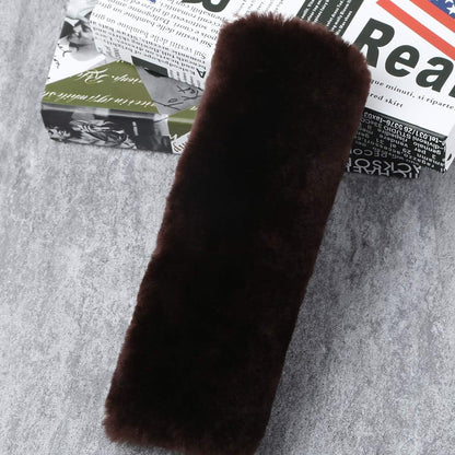 OGLAND Authentic Sheepskin Car Seat Belt Pad,2 Pack Soft Seat Belt Cover for Shoulder Pad Neck Cushion Protector Car Accessories by Genuine Natural Merino Wool (Misty Gray) - Colors A