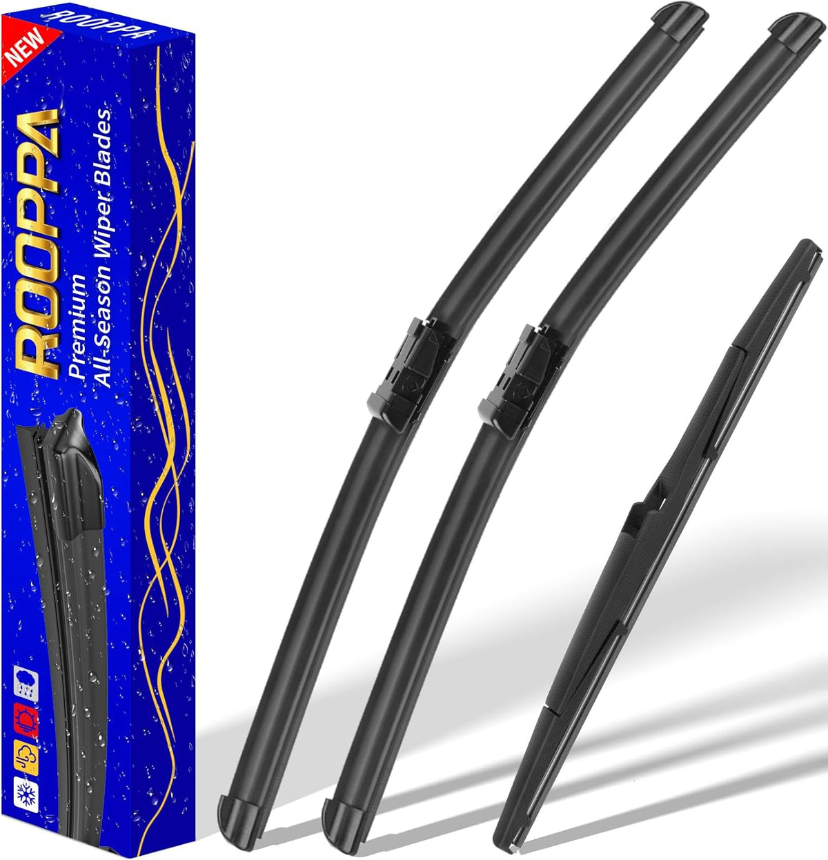 3 wipers Replacement for 2017-2021 2022 Honda CRV CR-V, Windshield Wiper Blades Original Equipment Replacement - 26"/17"/12" (Set of 3) U/J HOOK - Colors A