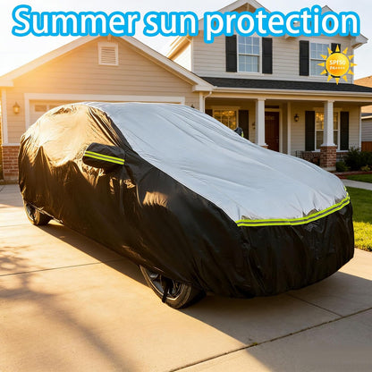 SUV car Cover All Weather Waterproof Murano, Subaru Outback/Solterra，Cadillac XT5/SRX, Buick Envision and Other Models -Outdoor Sunshade Protection with Zipper (Length 188 to 195 inch)