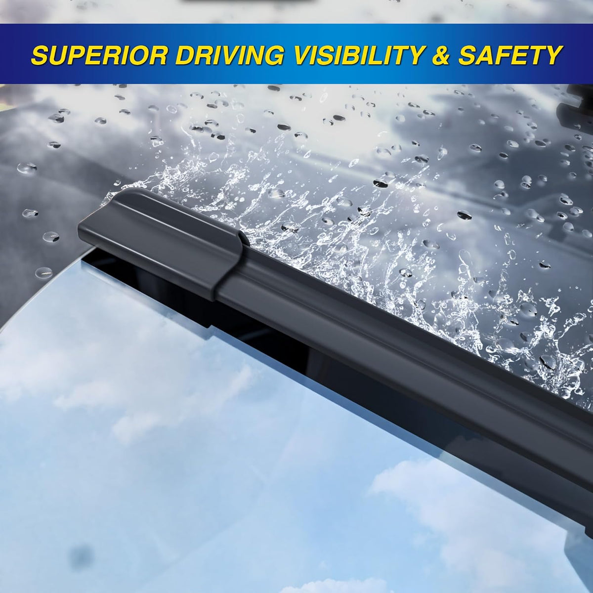 5 PLUS® Silicone Windshield Wipers Replacement for 2019-2024 Toyota RAV4/ 2006-2015 Mazda 5 Wiper Blades(Set of 3), Windshield Wiper Blades For My Car-26"/16"/12" - Colors A