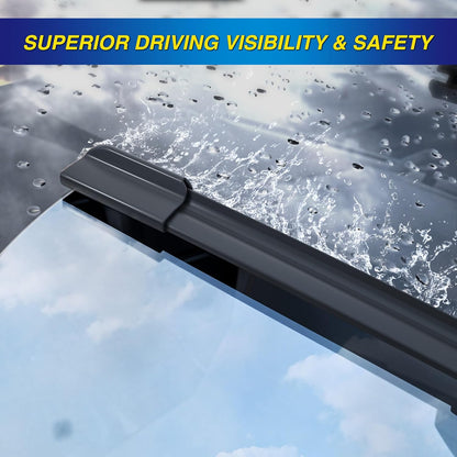 5 PLUS® Silicone Windshield Wipers Replacement for 2019-2024 Toyota RAV4/ 2006-2015 Mazda 5 Wiper Blades(Set of 3), Windshield Wiper Blades For My Car-26"/16"/12" - Colors B