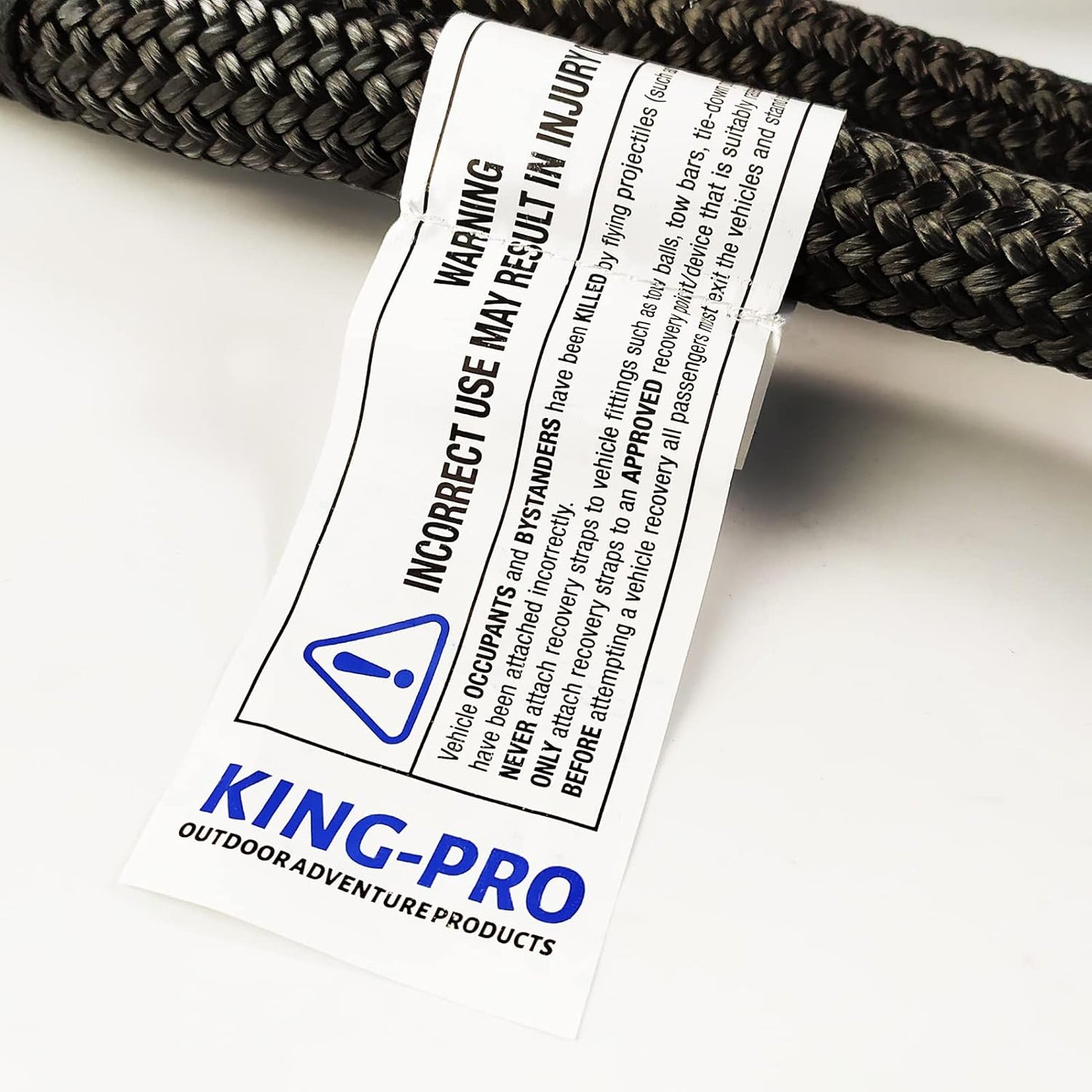 KING-PRO Kinetic Recovery Rope 1“x30' Towing Rope 48,000lbs Breaking Strength 100% Nylon Made Heavy Duty Offroad Snatch Strap 30% Elasticity for Full-Size Truck Large SUVs Offroad Vehicels (Red)