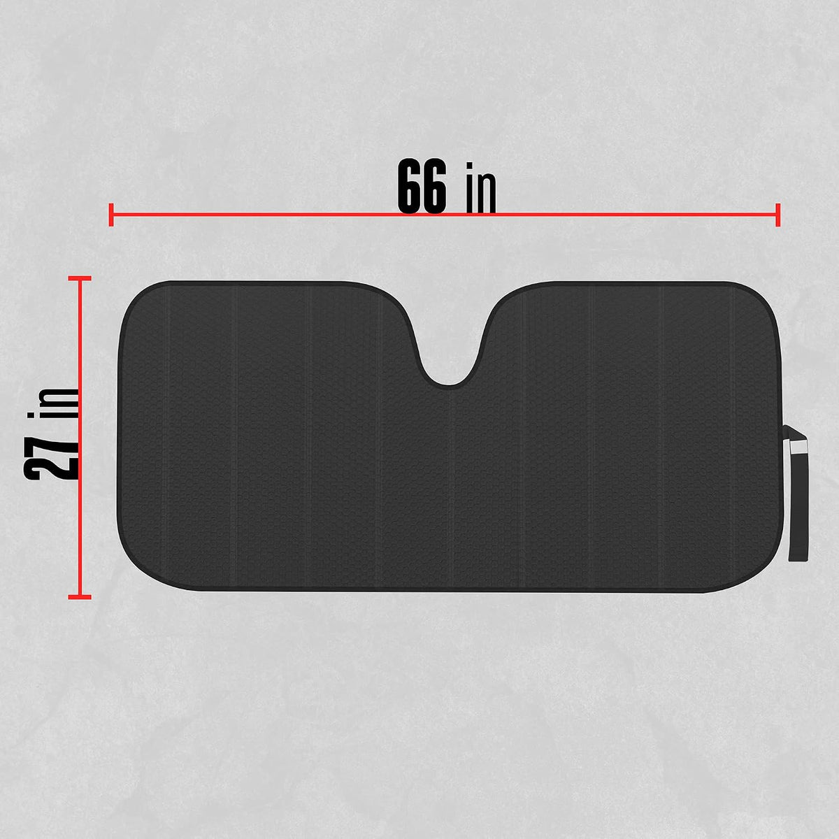 Motor Trend Windshield Sunshade for Car, Truck & SUV, Black - Folding Sun Shade for Front Window, Auto Sun Visor Heat Protection, UV Rays Blocker (58 x 24 Inch)