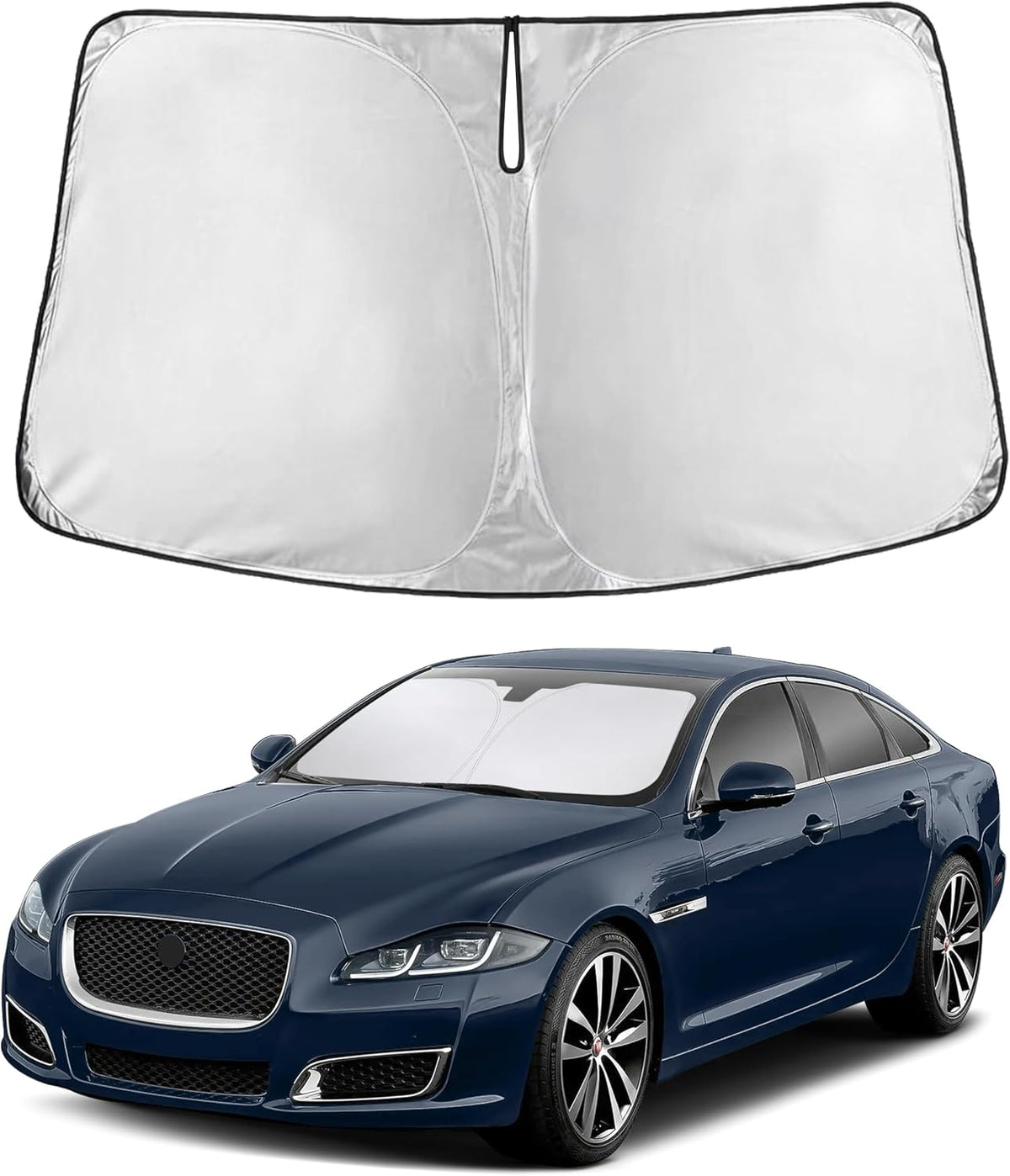 EcoNour Car Windshield Sun Shade | 2025 Upgraded Innovative No-Light-Pass Technology for Maximum Coverage | Foldable Sun Shade Keeps Your Vehicle Cool | Must-Have Car Accessories | Small (59" x 29") - Colors N