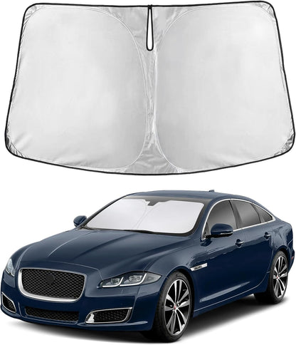 EcoNour Car Windshield Sun Shade | 2025 Upgraded Innovative No-Light-Pass Technology for Maximum Coverage | Foldable Sun Shade Keeps Your Vehicle Cool | Must-Have Car Accessories | Small (59" x 29") - Colors N