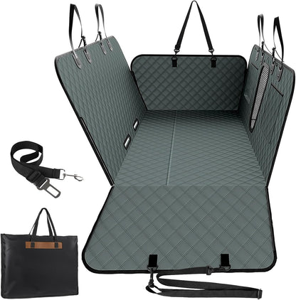 A-Pce 600D Heavy Duty Dog Car Seat Cover for Back Seat, 2026 Upgraded | Hard Bottom Back Seat Extender for Pets- Holds 600lbs, Waterproof Scratch Proof Nonslip Dog Hammock for Cars Trucks and SUVs