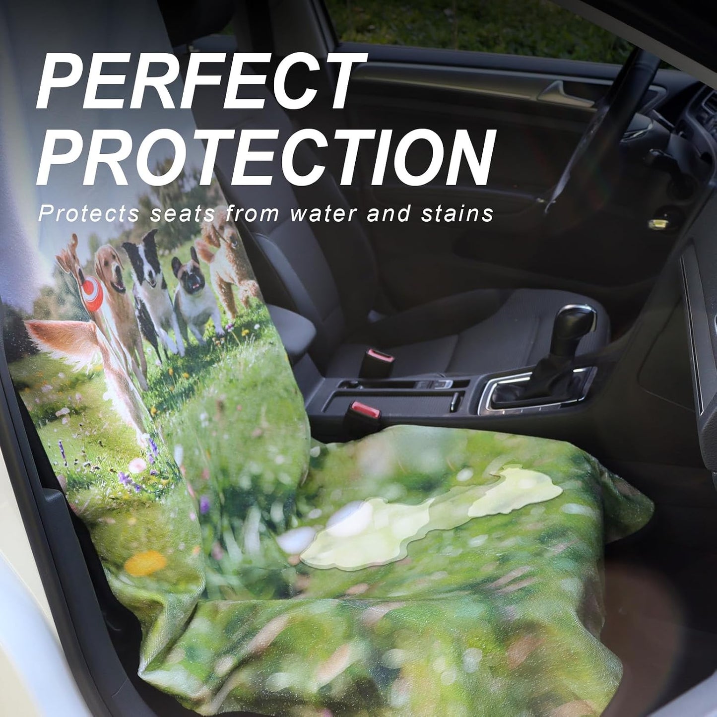 Car Seat Cover Protector Front Seats,for Gym Workout,Running,Swimming,Beach and Hiking,Waterproof Sweat Towel Bucket Seat Covers for Cars SUV Trucks (Black, 1Pcs)