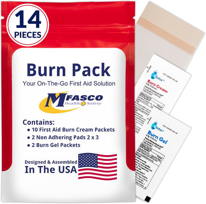 MFASCO - 7 in 1 - Travel Size Medicine Kit - TSA Approved | 28 First Aid Emergency OTC Medicine Packets for Cruise & International Travel | Compact Med Refill for Traveling & Office Assembled in USA
