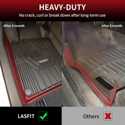 LASFIT Floor Mats Fits for Hyundai Sonata 2020-2026 (Only for FWD & Gas) & Kia K5 2021-2025 (Only for FWD) Custom Fit TPE All Weather Floor Liners Car Mats Accessories, Black
