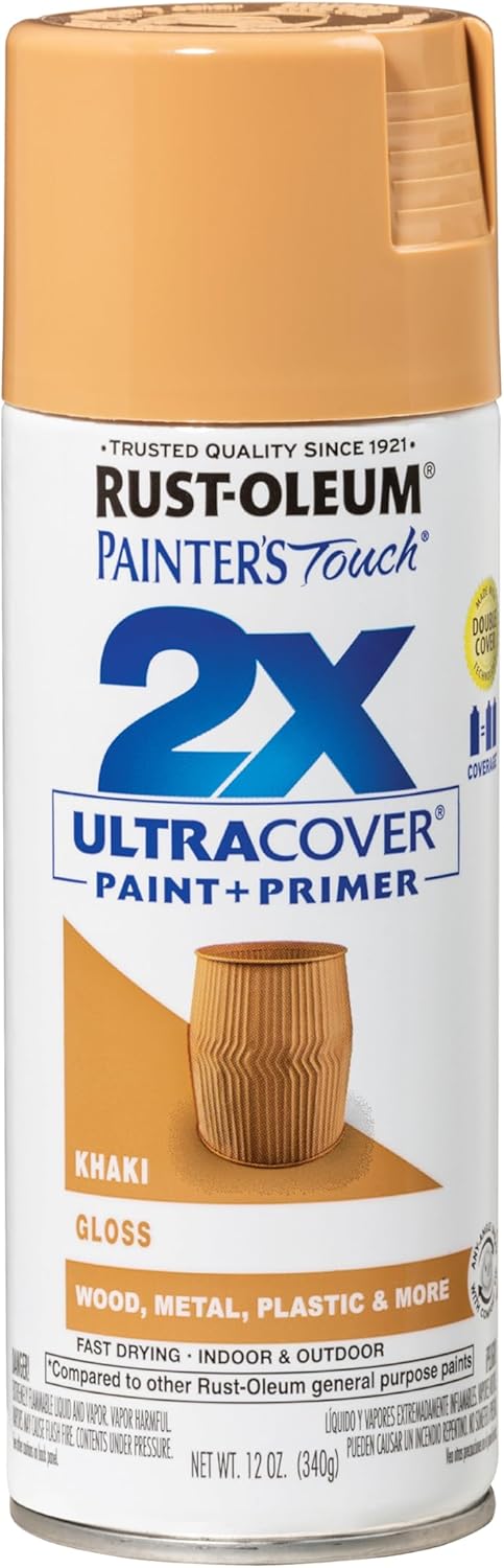 Rust-Oleum 334029 Painter's Touch 2X Ultra Cover Spray Paint, 12 oz, Gloss Clear - Colors A