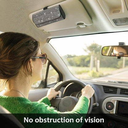 Accmor Sunglasses Holder for Car Sun Visor, Auto Eyeglasses Protective Storage Case, Vehicle Visor Accessories Organizer Box