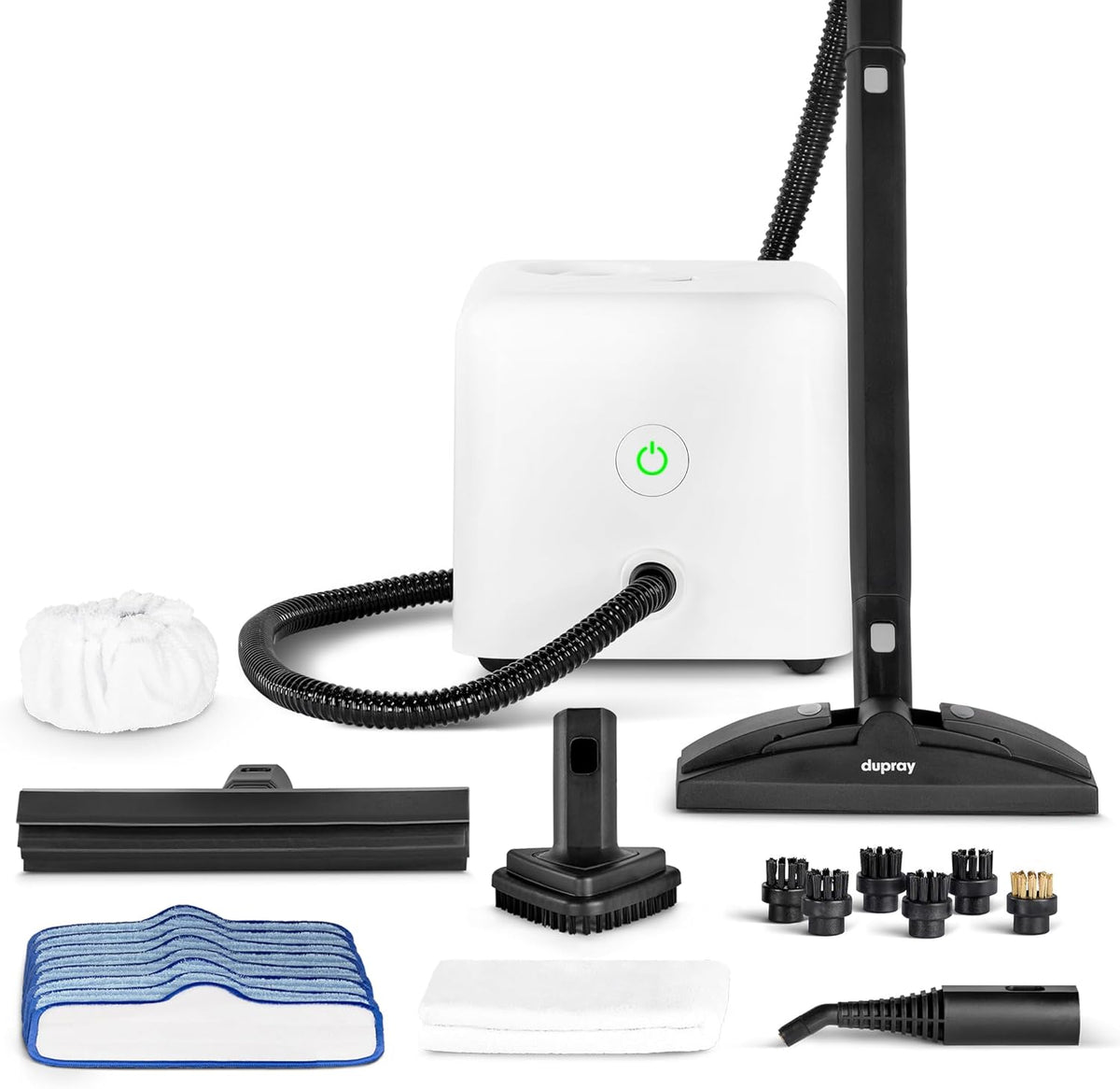 Dupray Neat Steam Cleaner with 27-Piece Accessory Kit – High-Performance Chemical-Free Cleaning for Floors, Cars, Tiles, and More, *Kills 99.9% of Bacteria & Viruses (incl. x16 assorted brushes)