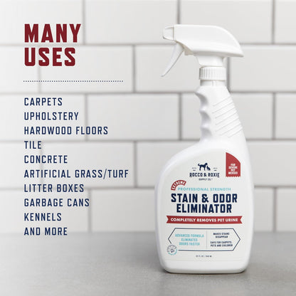 Rocco & Roxie Extreme Stain & Odor Eliminator for Strong Odor, Pet Urine Enzyme Cleaner Destroyer, Stain Remover, Dog Poop and Cat Pee, Enzymatic Carpet Cleaner Spray for Home, Puppy Potty Training