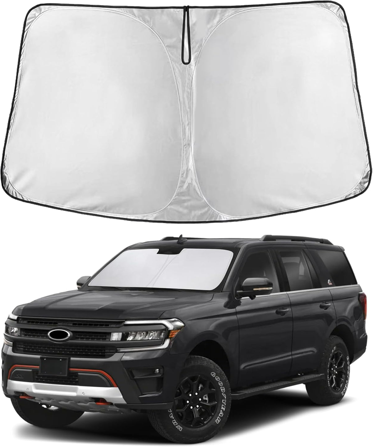 EcoNour Car Windshield Sun Shade | 2025 Upgraded Innovative No-Light-Pass Technology for Maximum Coverage | Foldable Sun Shade Keeps Your Vehicle Cool | Must-Have Car Accessories | Small (59" x 29") - Colors G