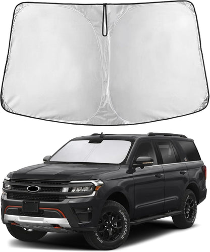 EcoNour Car Windshield Sun Shade | 2025 Upgraded Innovative No-Light-Pass Technology for Maximum Coverage | Foldable Sun Shade Keeps Your Vehicle Cool | Must-Have Car Accessories | Small (59" x 29") - Colors G