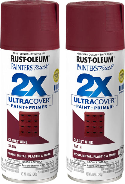 Rust-Oleum 334029 Painter's Touch 2X Ultra Cover Spray Paint, 12 oz, Gloss Clear - Colors D