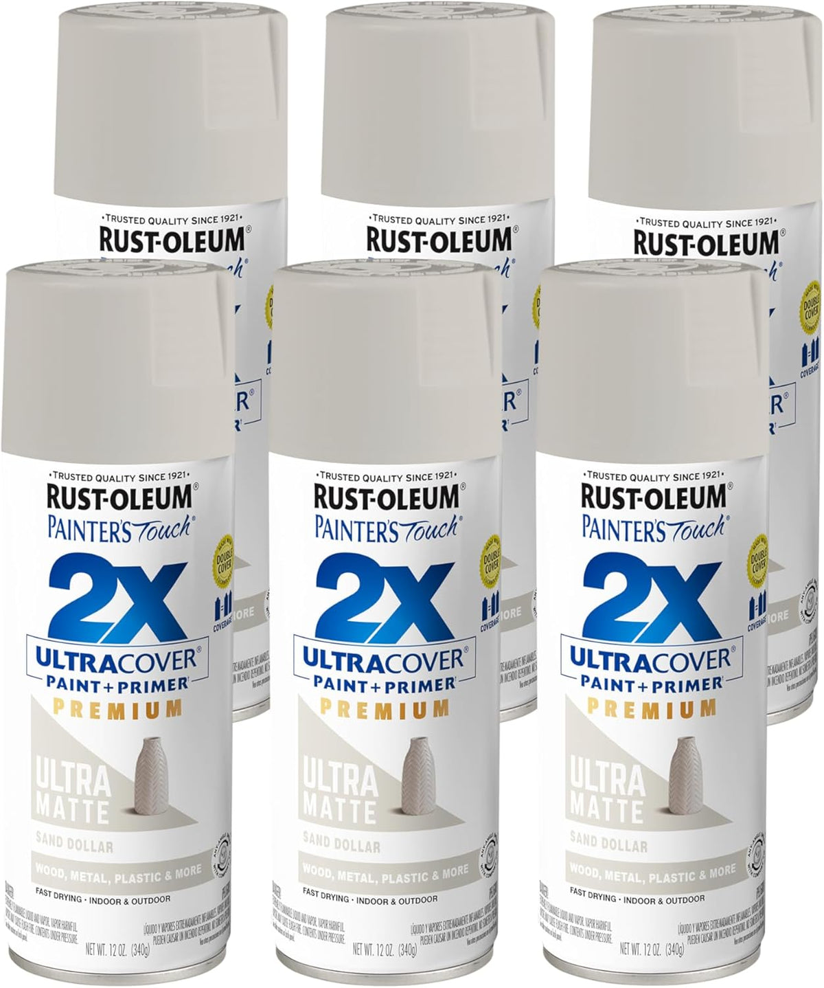 Rust-Oleum 334029 Painter's Touch 2X Ultra Cover Spray Paint, 12 oz, Gloss Clear - Colors A
