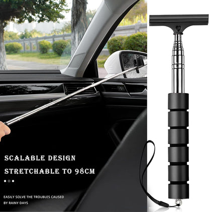 YZXODN 3 PCS Side Mirror Squeegee,Car Mirror Squeegee,Retractable Car Rearview Mirror Wiper,Portable Car Cleaning Tool for Rainy Foggy Weather,Universal Car Accessories(Black/Pink/Green)
