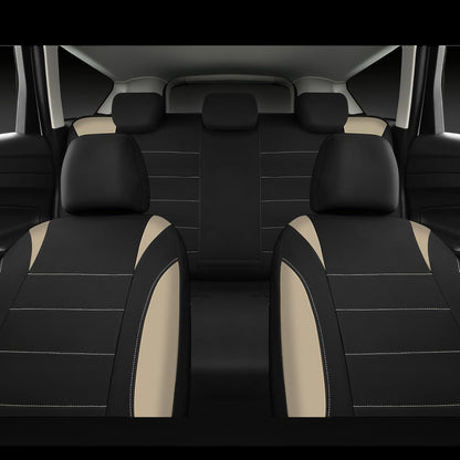 CAR PASS Waterproof Car Seat Covers Front Seats Only with 5mm Composite EVA, Neoprene Car Seat Cover with Separate Headrest Cover, Quick Setup Universal Fit for Car SUV Trucks,Airbag Compatible（Gray