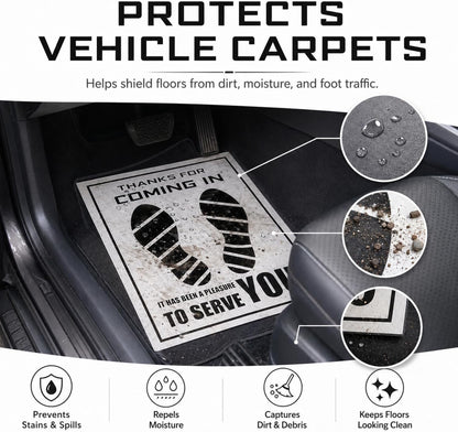 Frienda 500 Pcs Waterproof Paper Car Floor Mats Disposable Floor Pads Covered Plastic Film Automotive Foot Mat for Vehicle Supplies(White,20 x 15 Inch)