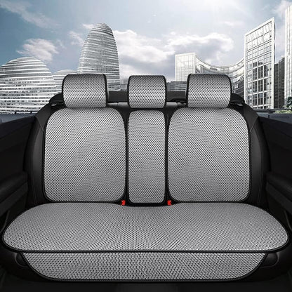 Auto Newer Luxury Breathable Car Seat Cover Fit Four Seasons, Universal Front of Car Seat Cushions, Bottom Seat Covers of Full Wrapped Edge,Universal Fit for 95% Cars,SUV,Pickup(Beige，2PCS)