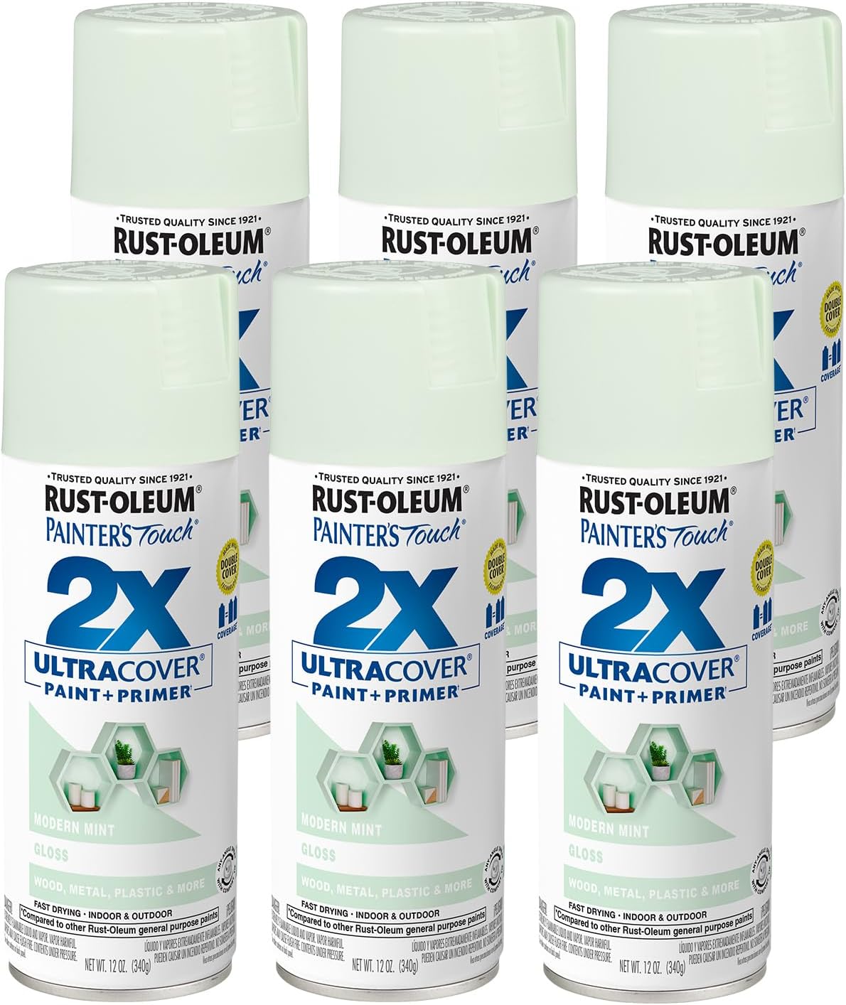 Rust-Oleum 334029 Painter's Touch 2X Ultra Cover Spray Paint, 12 oz, Gloss Clear - Colors D
