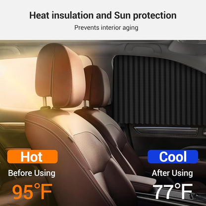 ZATOOTO Suede Car Window Shades 4PCS - Car Window Covers for Ultimate Privacy, UV Protection, and Heat Insulation, Side Window Sun Shade Perfect for Camping, Travel, Baby Safety, and Daily Use