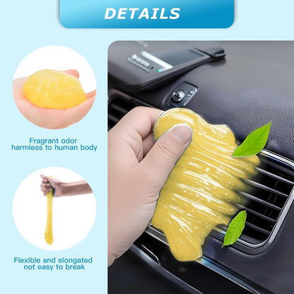 Car Cleaning Gel,Reusable Car Cleaning Putty for Interior Detailing, Car Cleaning Supplies, Auto Detailing Tools, Car Slime for Dust Removal, Car Accessories Interior, Car Cleaning Kit(Purple, 0.8 OZ)