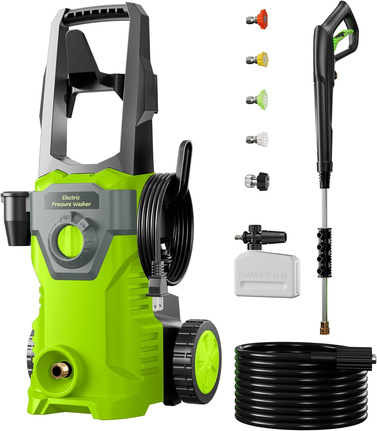 Pressure Washer, Power Washers 4800PSI 2.6GPM with 4 Quick Connect Nozzles, High Pressure Washer for Cars, Fences, Patios, Decks, Boats, Home Use