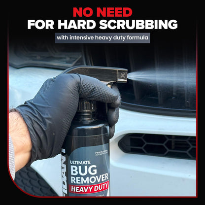 Carfidant Bug and Tar Remover for Cars Exterior with Ceramic Coating - Easily and Safely Clean Bug Splatter, Bird Poop from Paint, Plastic, Rubber, Metal, Chrome, Glass - Pre Wash for Car Detailing