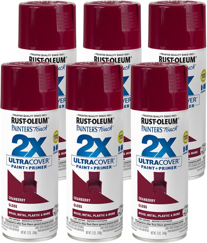 Rust-Oleum 334029 Painter's Touch 2X Ultra Cover Spray Paint, 12 oz, Gloss Clear - Colors A