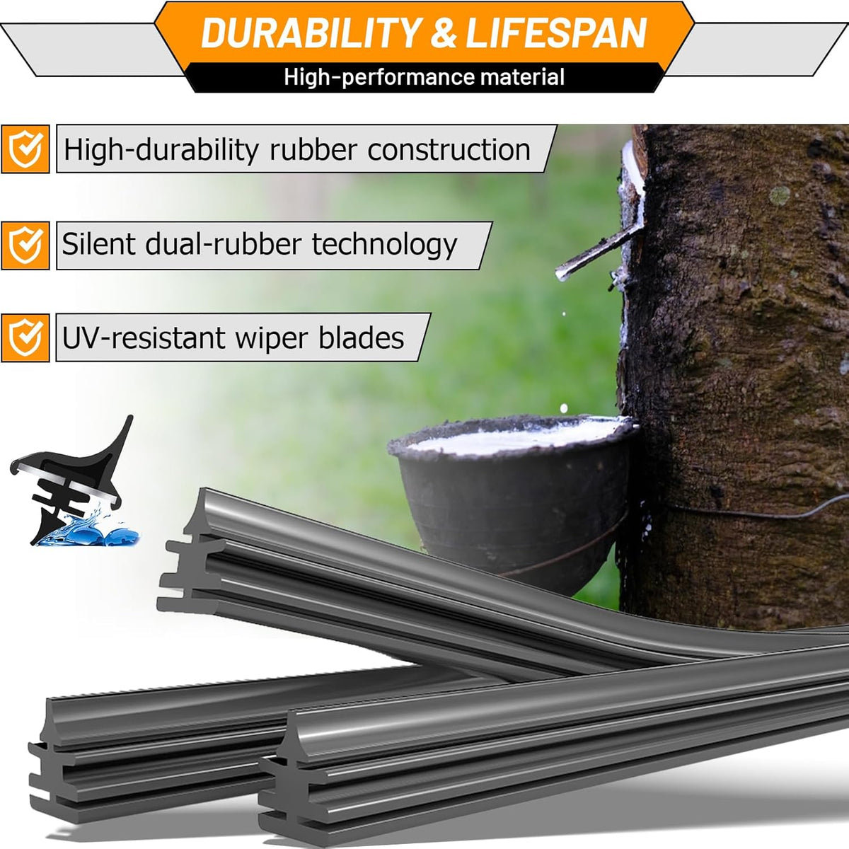 AUTOBOO 26"+19" Windshield Wipers Replacement for Tesla Model 3 2017 2018 2019 2020 2021 2022 2023 2024 2025 Model Y 2020 2021 2022 2023-2025 -Original Factory Quality (Pack of 2) - Colors B