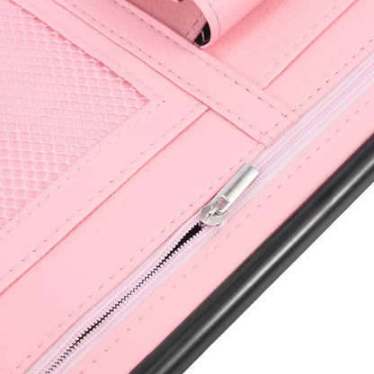 X AUTOHAUX Black Universal Car Sun Visor Organizer Sunglasses Case Storage Pocket Hook and Loop Tape ABS PU Leather for SUV RV Truck