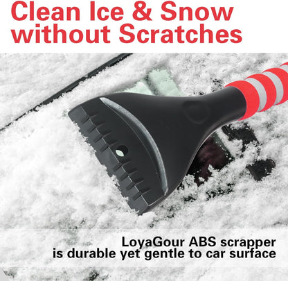 Snow Brush and Ice Scraper for Car Windshield,26.4" Window Scraper Deicer for Car SUV and Truck,Ice Scrapers and Brushes 2 in 1,Winter Car Automotive Exterior Accessories(1Pack Orange)