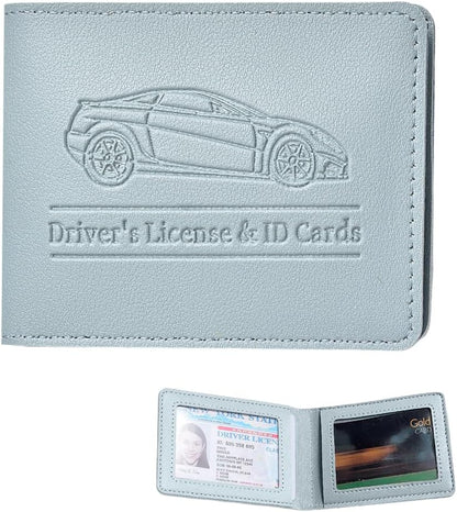 Car Registration Insurance Holder, Vehicle Document Glove Box Organizer, Small Automotive Interior Comparment Driver License Case Accessories for Men Women, Universal Fit (Red)