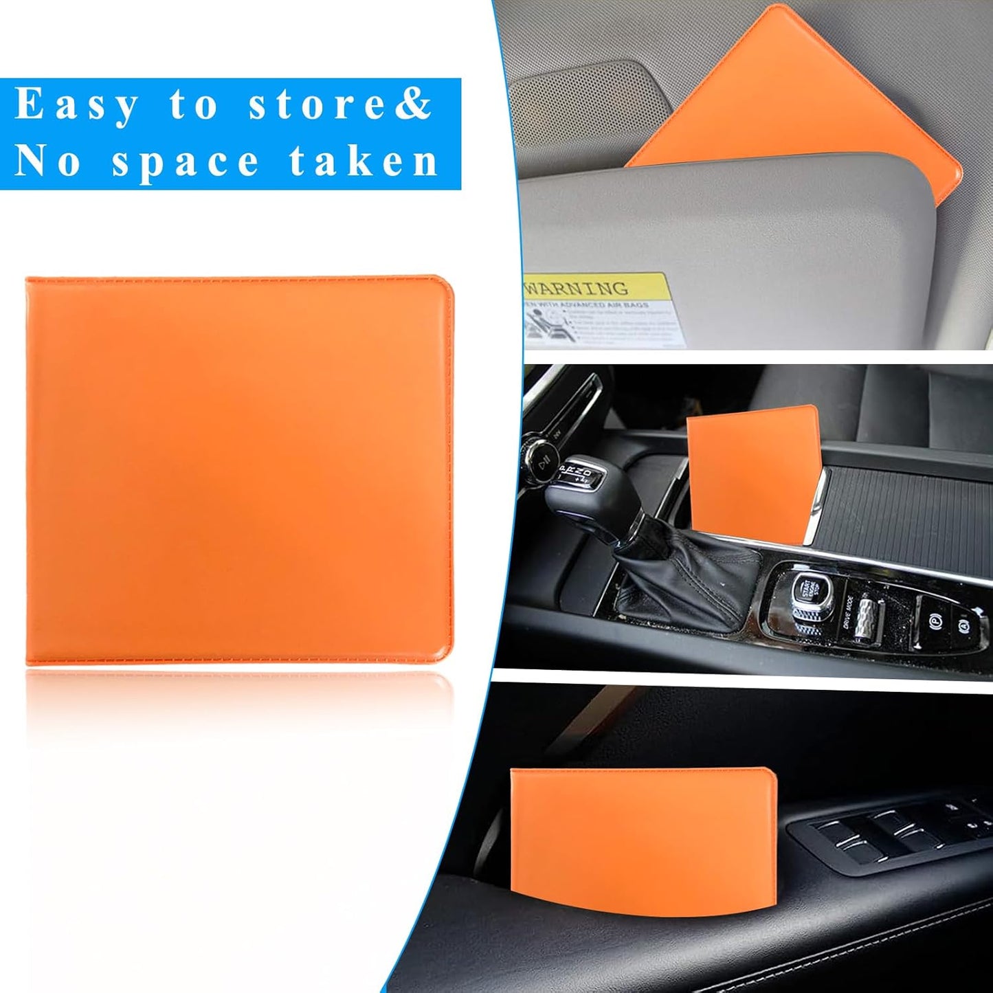 Kewucn 1 PC Car Registration Insurance Holder, Essential Auto Card Glove Box Organizer, Vehicle Interior Accessories Perfect for Most Car, Truck, SUV (10.55''×4.8'', Pink)
