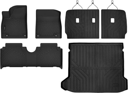 Auxko All Weather Floor Mat & Cargo Mat Fit for 2026 2025 2024 2023 2022 Hyundai Tucson Hybrid(Not PHEV) TPE Liner Tucson Accessory Set All Season Odorless Anti-Slip Floor Liner