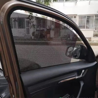 Car Side Window Sunshade, 4 PCS Static Cling Films Stickers Sun Shade UV Rays Privacy Protector, Reuseable Washable Sun Shade for Most Cars, Vhicles, SUV