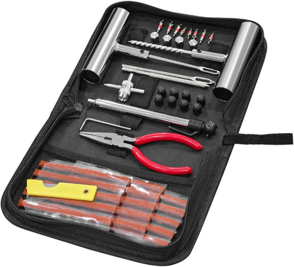 Mandark Car Tire Repair Kits, Heavy Duty Auto Tire Plug Repair Tools to Fix Punctures Plug Flats, Vehicle Patch Repairing Set Accessories, Universal for RV, SUV, Truck, Motorcyle (45PCS)