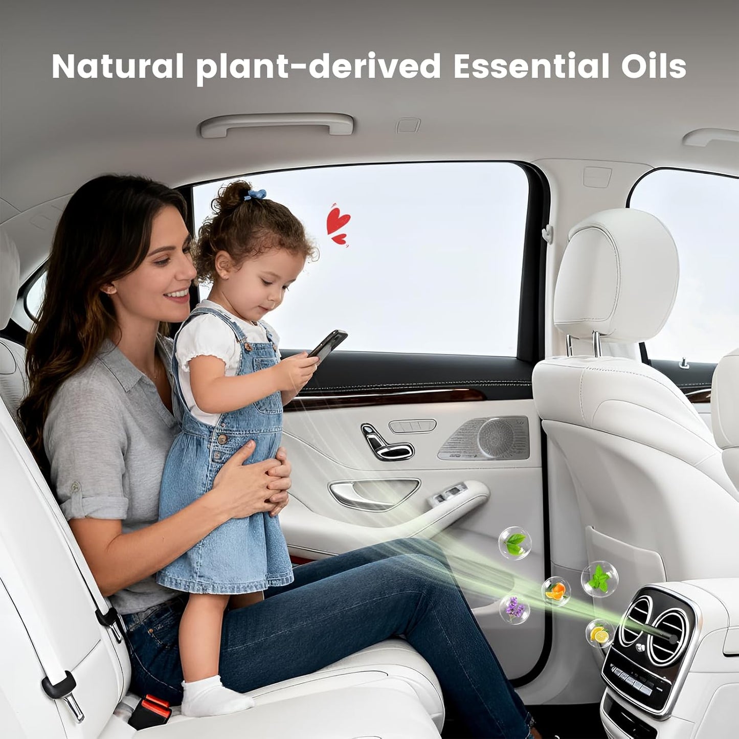 2 Packs Custom Car Air Freshener Diffuser Vent Clips with 12 Refill Sticks for Cars, Office, Kitchen, Bathroom, Pet Basic Refillable Kit Essential Oil Diffusers Car Accessories for Women Men