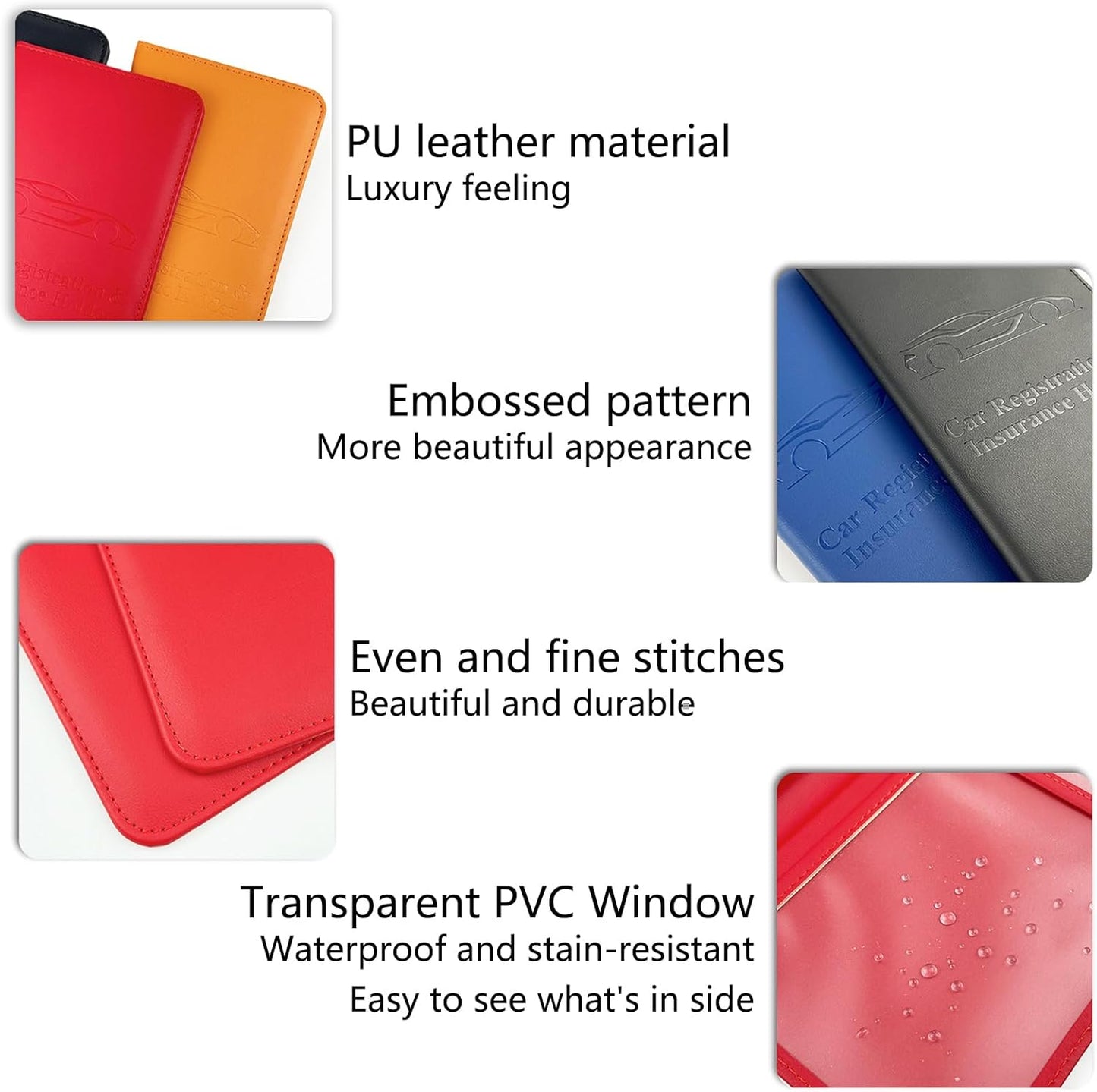 Purple Car Registration and Insurance Holder with Magnetic Closure for Glove Box Organizers Car Document Holder Car Document Organizer Car Glove Box Organizer