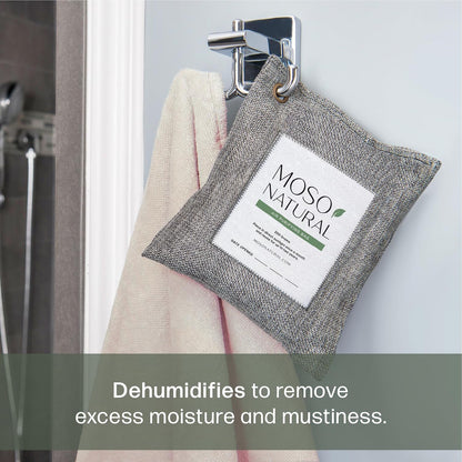 Moso Natural Air Purifying Bag 200g | HGTV Editor's Pick | Premium Bamboo Charcoal Odor Absorber for Home & Car | Closet Odor Eliminator & Car Air Freshener | Long Lasting Charcoal Bags Cover 90sqft