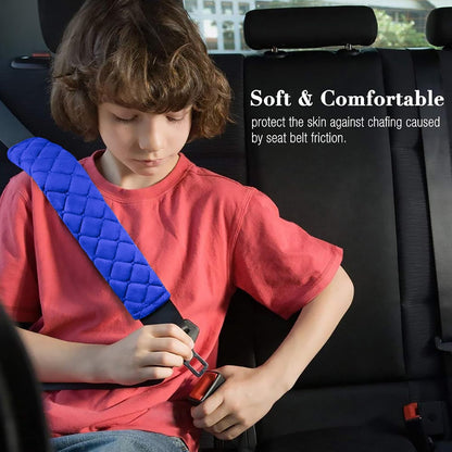4 Pack Universal Car Seat Belt Pads, Adult Seat Belt Shoulder Strap Covers Harness Pad for Car/Bag,Soft Comfort Helps Protect You Neck Shoulder from The Seat Belt Rubbing（Black）