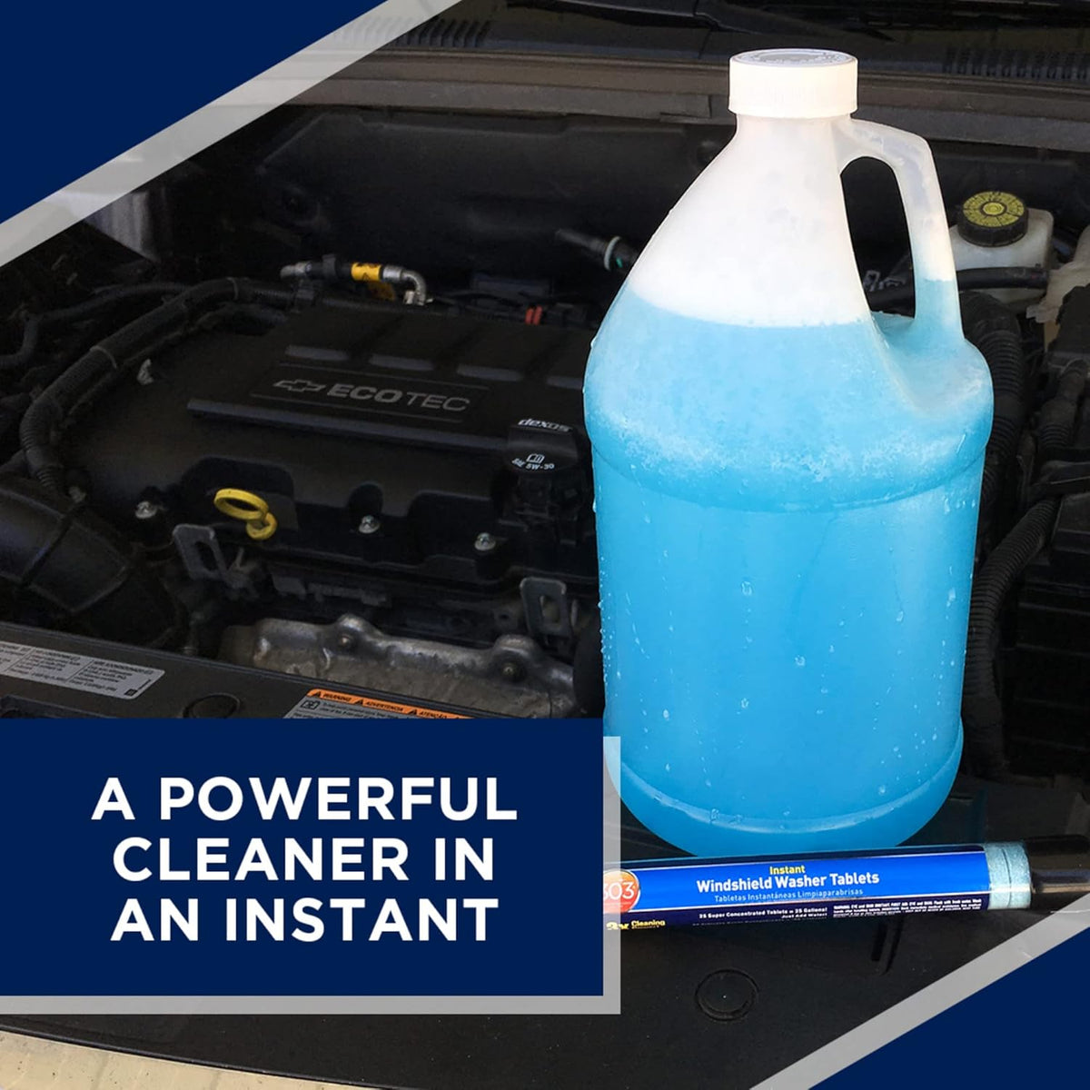 303 (230395) Products Automotive Instant Windshield Washer - 3x Cleaning Power - Super Concentrated Tablets - Just Add Water, 25 Tablet