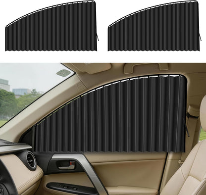 ZATOOTO Suede Car Window Shades 4PCS - Car Window Covers for Ultimate Privacy, UV Protection, and Heat Insulation, Side Window Sun Shade Perfect for Camping, Travel, Baby Safety, and Daily Use