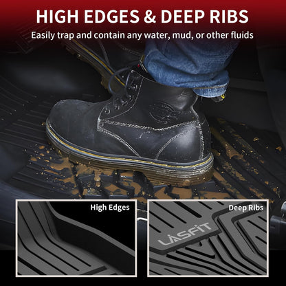 LASFIT Floor Mats and Cargo Liner for Honda CR-V 2026 2025 2024 2023 (Gasoline & Hybrid & e:FCEV), All Weather TPE Car Trunk Mat (Upper Position), 1st & 2nd Row & Trunk Liner Full Set Black