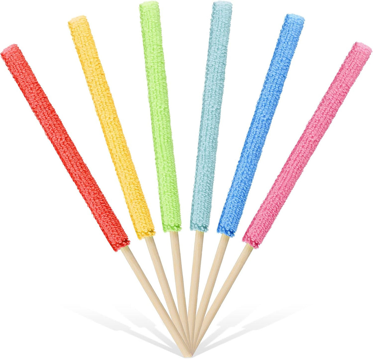 Honeydak 12 Pieces Microfiber Detail Duster Sticks Mini Duster Crevice Cleaning Tool Car Air Vent Cleaner Fan Cleaning Brush for Home Air Vent Window The Smallest Spaces