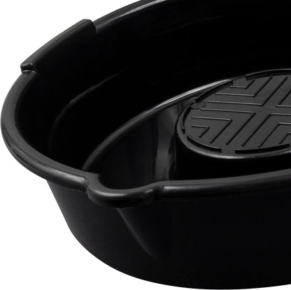 Scepter AMKIT01 15.5 Quart Oil Drain Pan with Pour Spout and 18-Inch Mechanics Funnel Kit for Automotive Fluids Including Engine Oil, Anti-Freeze, Transmission Fluid and More, Black