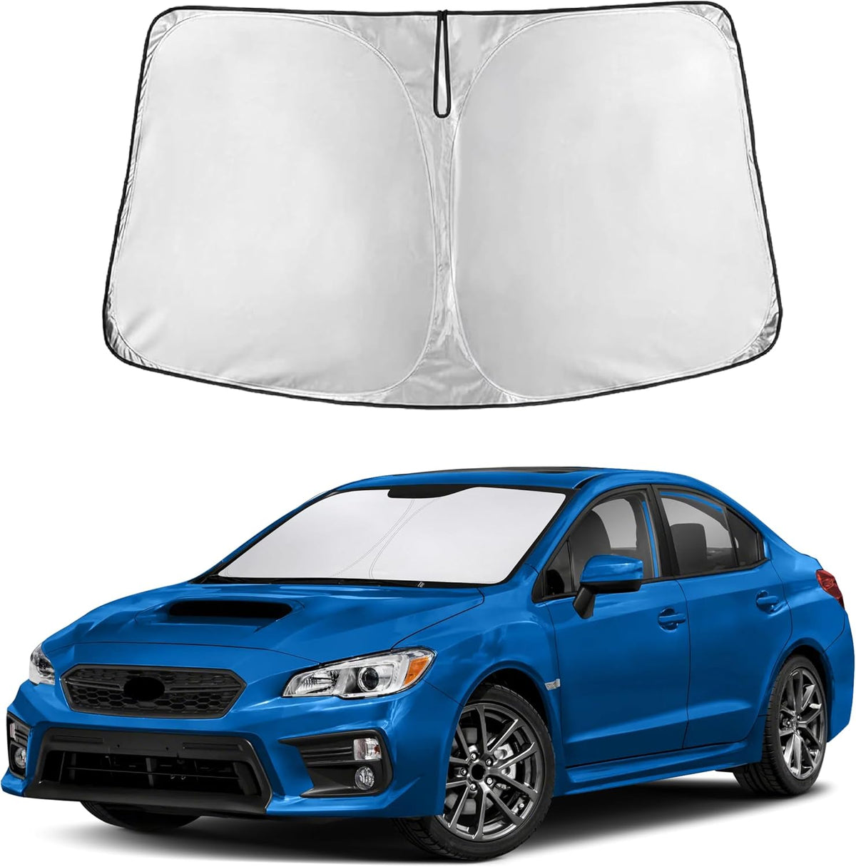 EcoNour Car Windshield Sun Shade | 2025 Upgraded Innovative No-Light-Pass Technology for Maximum Coverage | Foldable Sun Shade Keeps Your Vehicle Cool | Must-Have Car Accessories | Small (59" x 29") - Colors M