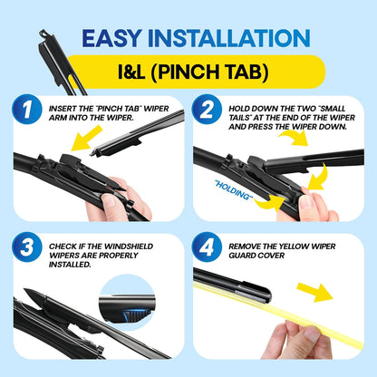 5 PLUS 22 Inch Windshield Wiper Blades 2 Pack(Pack Of 2), All-Season Performance Automotive Replacement Windshield Wiper Blades for My Car